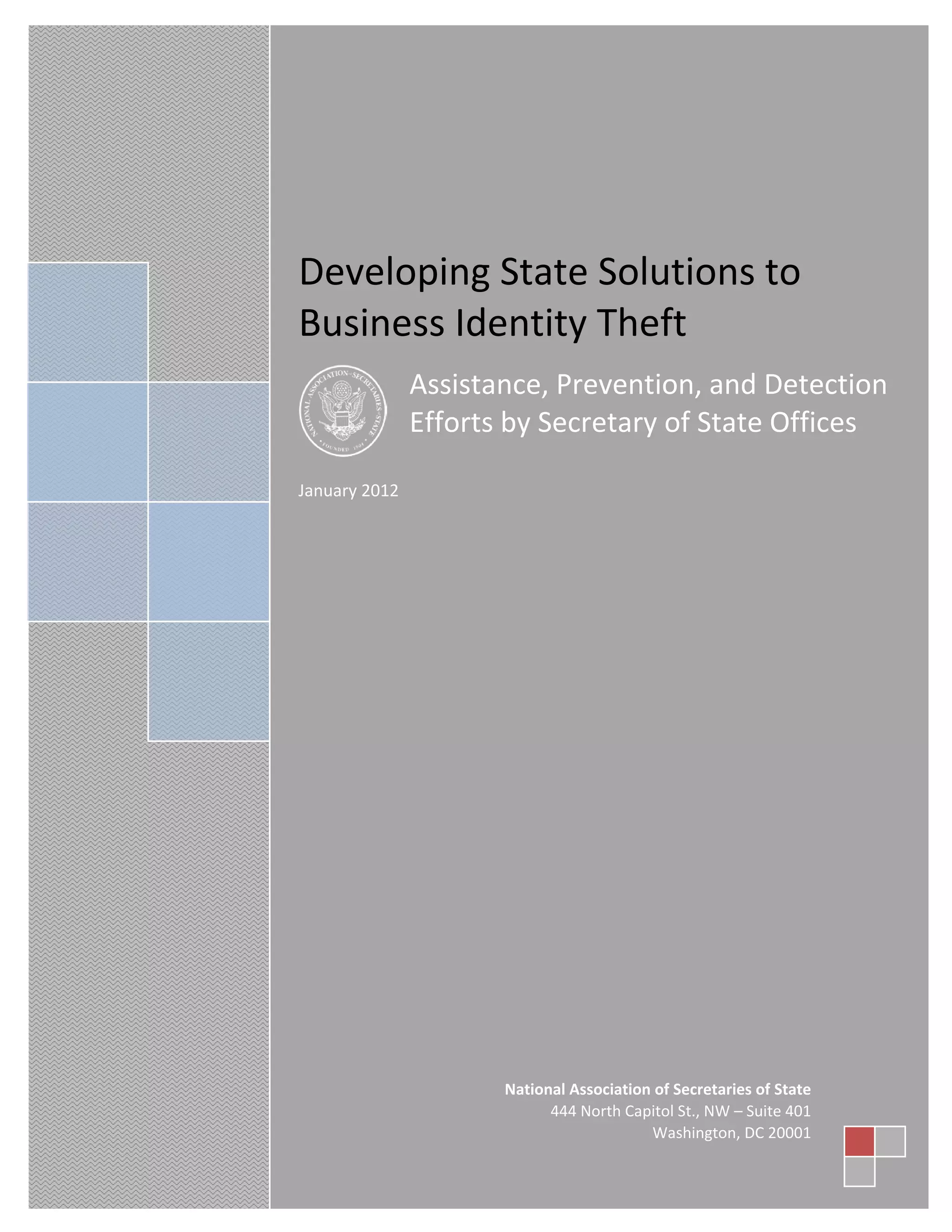 View of Business Identity Theft White Paper | PDF