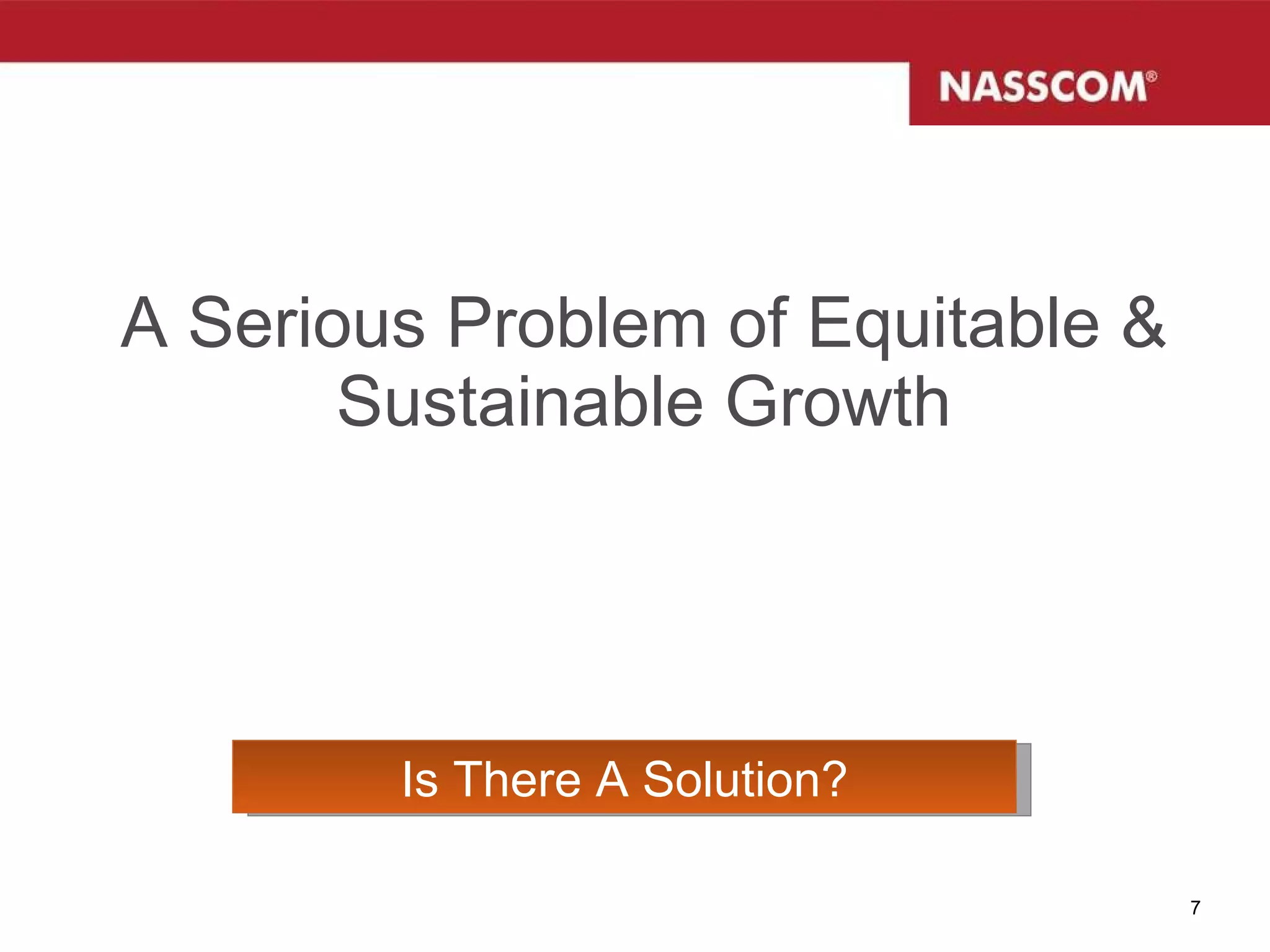 A Serious Problem of Equitable & Sustainable Growth Is There A Solution? 