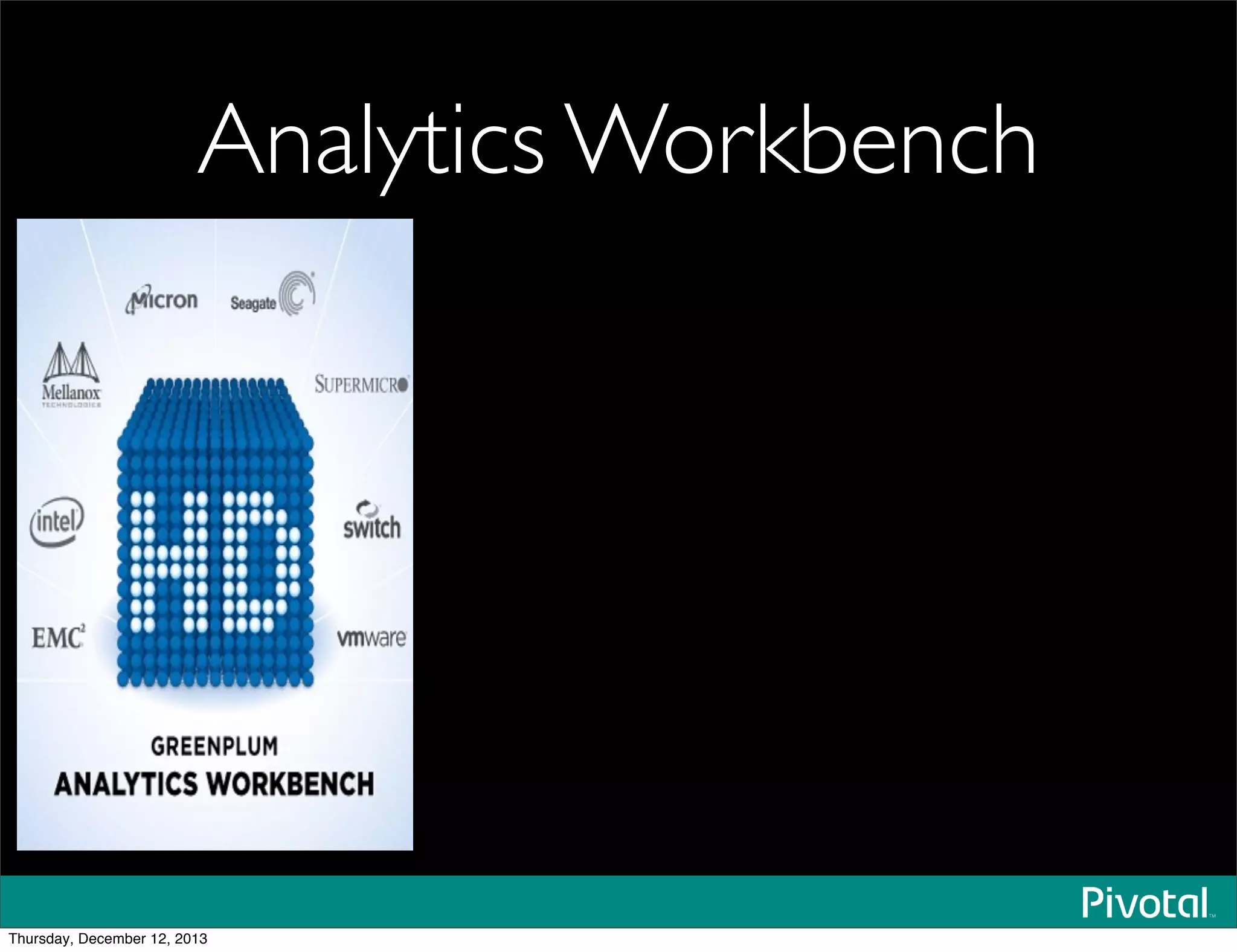 Analytics Workbench
Thursday, December 12, 2013
 