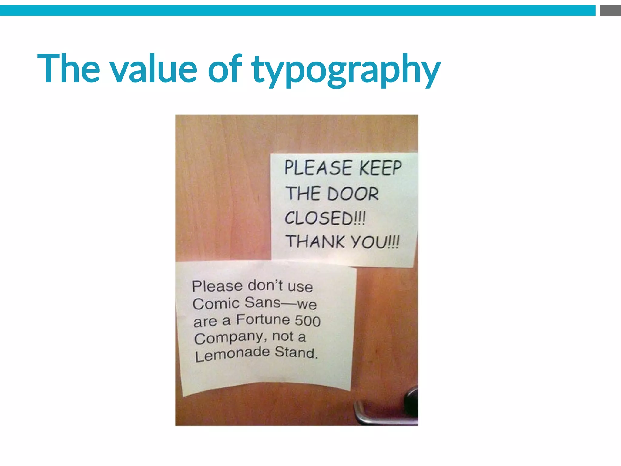 The  value  of  typography  
 