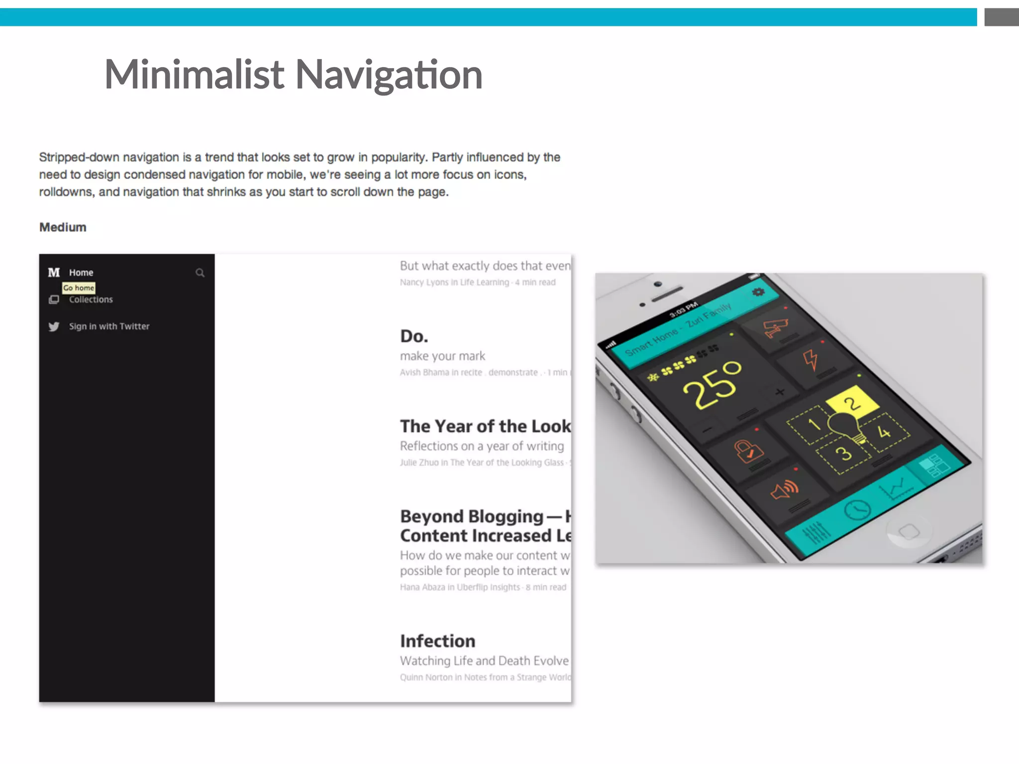 Minimalist  NavigaBon
 