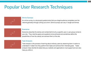 Popular  User  Research  Techniques  
 