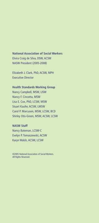 Nasw health carestandards | PDF