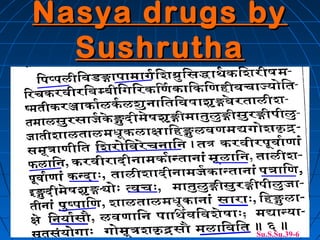 Nasya drugs by
  Sushrutha




            Su.S.Su.39-6
 