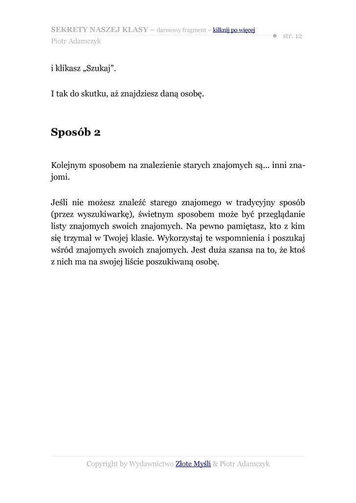 Nasza Klasa Sekrety