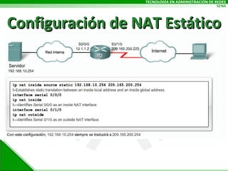 Configuración de NAT Estático 