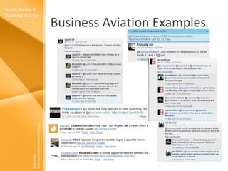 Business Aviation Examples Social Media & Business Aviation @bhumble Beth.Humble@DuncanAviation.com 