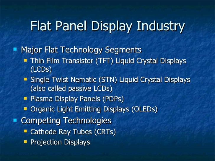 Flat Panel Displays