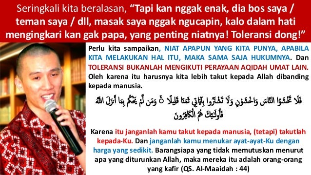 Natal dan toleransi yang sebenarnya serta kita menjaga 