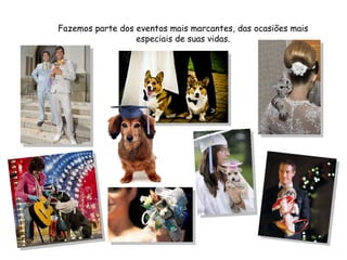 Fazemos parte dos eventos mais marcantes, das ocasiões mais especiais de suas vidas. 