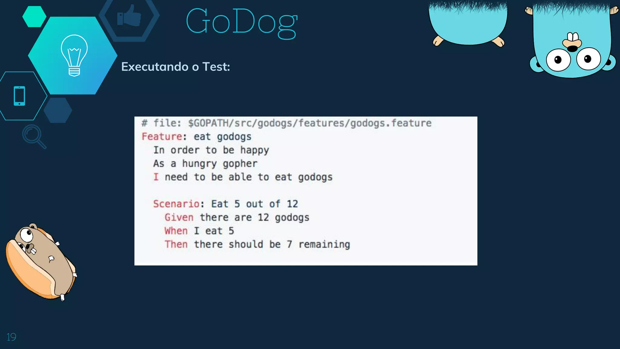 GoDog
19
Executando o Test:
 