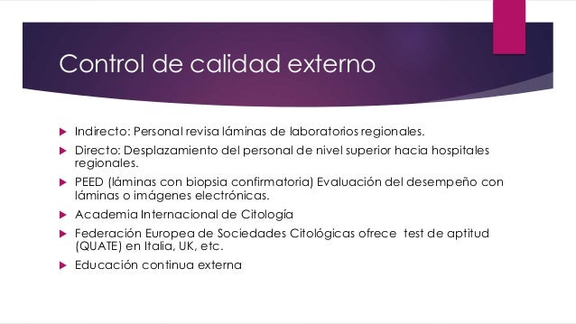 CONTROL DE CALIDAD EN CITOLOGIA