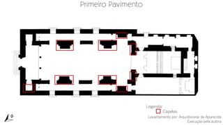 Legenda:
Capelas
Levantamento por: Arquidiocese de Aparecida
Execução pela autora
 