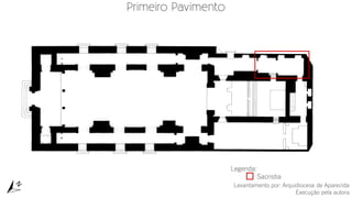 Legenda:
Sacristia
Levantamento por: Arquidiocese de Aparecida
Execução pela autora
 