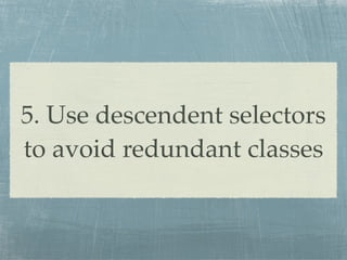 Practical Maintainable CSS (short version)