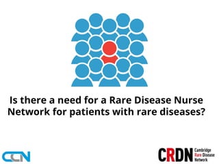Is there a need for a Rare Disease Nurse
Network for patients with rare diseases?
 