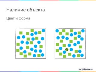 Наличие объекта
Цвет и форма

We create

 