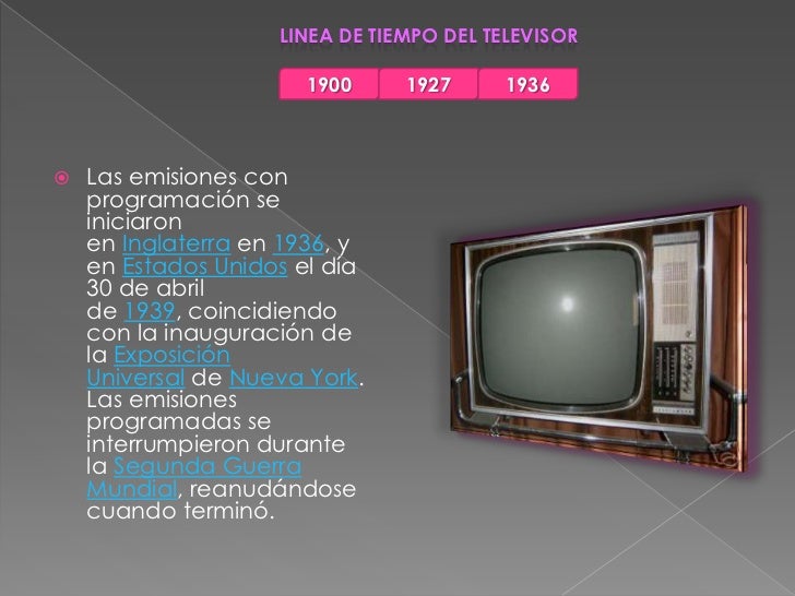 Linea de Tiempo del Televisor