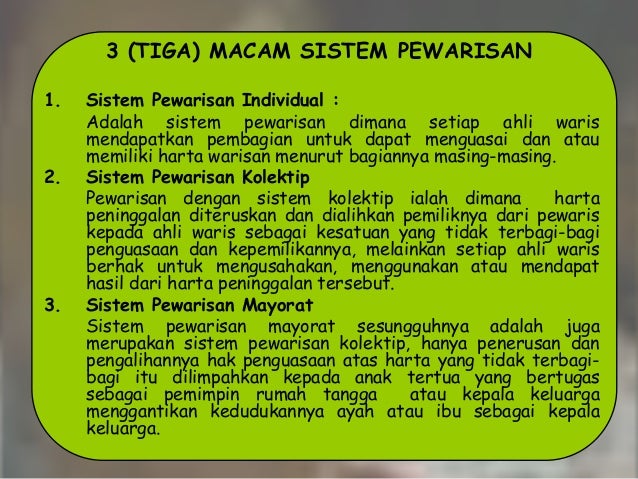 Natal kristiono mata kuliah hukum adat hukum waris adat 1