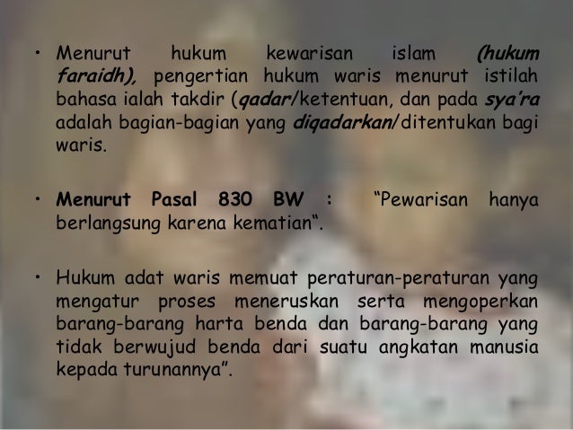 Natal kristiono mata kuliah hukum adat hukum waris adat 1