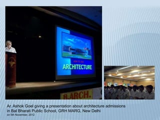 Global Academy of Vaastu and Design, Delhi
provides the students the winning edge to stay
ahead of the competition because of innovative
techniques based on collective experience
--Extensive and best course material
--Ability to create environment that stimulates out of
the box thinking
--Academic expertise offers students unique
shortcut and time saving techniques
--Core faculties consist of team of well-known
architects & educationists
© Global Academy of Vaastu and Design
 