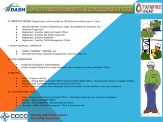 SAFETY REQUIREMENTS & GUIDELINES AT SITE | PDF