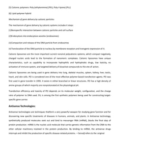 Nucleic Acid Based Therapeutic Delivery System | PPTX