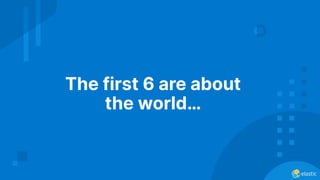 The first 6 are about
the world…
 