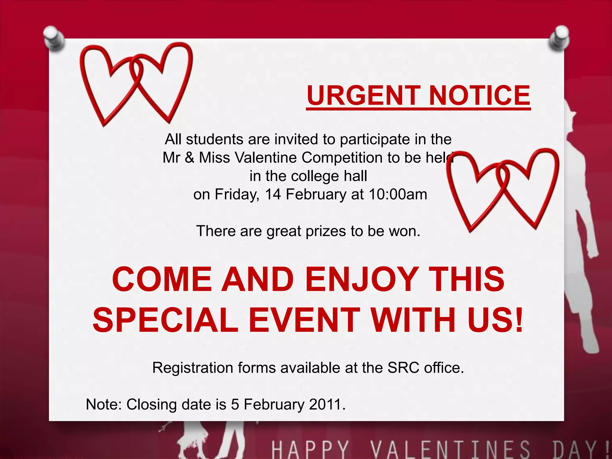 How to write a notice on a notice board students at FET