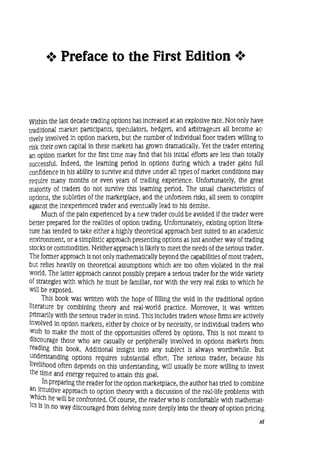 Natenberg   option pricing and volatility