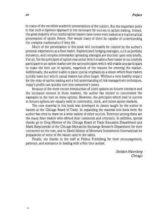 Natenberg   option pricing and volatility