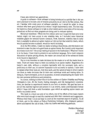 Natenberg   option pricing and volatility