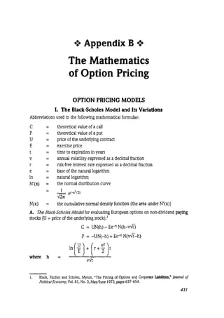 Natenberg   option pricing and volatility