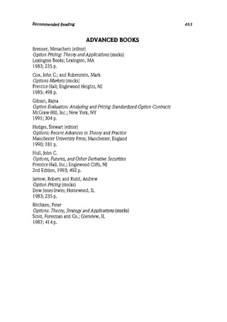 Natenberg   option pricing and volatility