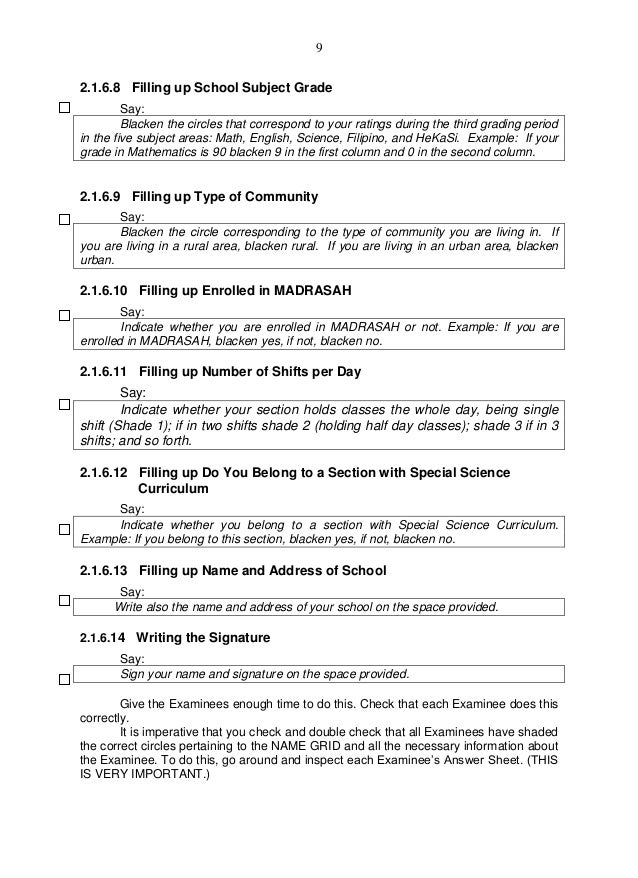 Nat Examiner S Handbook Grade 6 2015