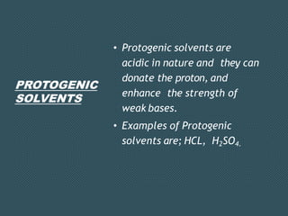 Non Aqueous Titrations | PPTX