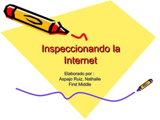Inspeccionando la Internet Elaborado por :  Aspajo Ruiz, Nathalie First Middle 