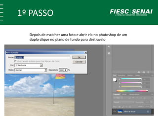 1º PASSO
Depois de escolher uma foto e abrir ela no photoshop de um
duplo clique no plano de fundo para destravalo
 