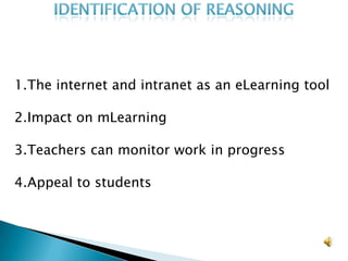 Execution of the learning program (mLearningMobile Learning
