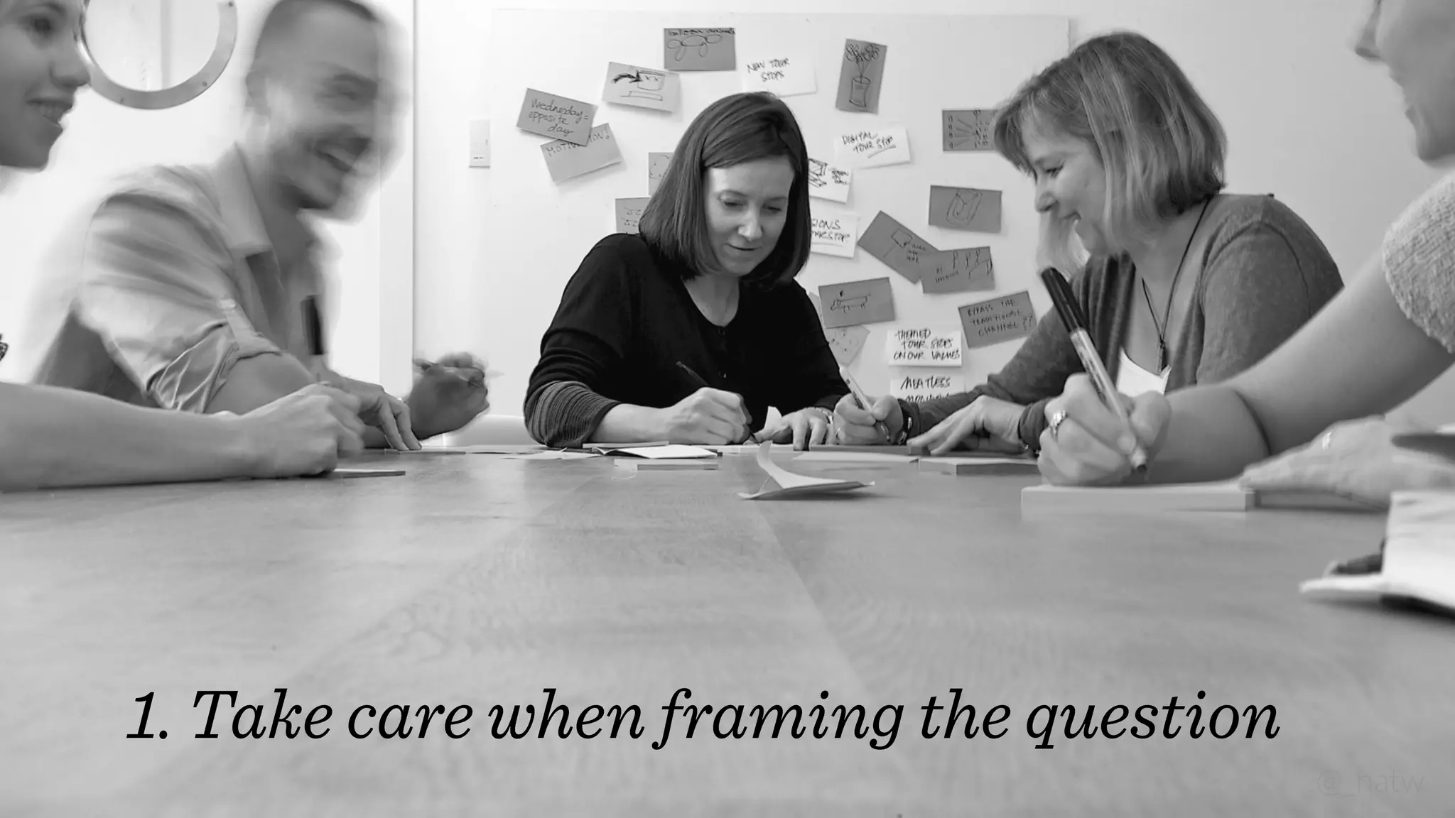 @_natw 
1. Take care when framing the question 
 