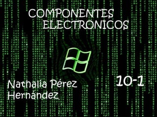 COMPONENTES
ELECTRONICOS
Nathalia Pérez
Hernández
10-1
 