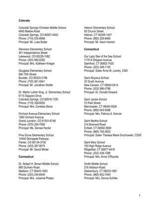 National list of Blue Ribbon schools | PDF