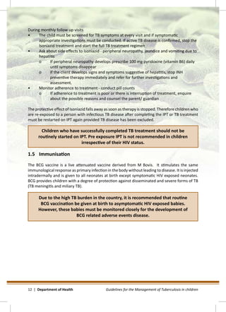 GUIDELINES FOR THE MANAGEMENT OF TUBERCULOSIS IN CHILDREN | PDF