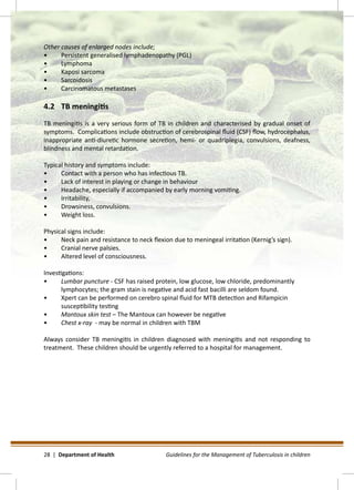 GUIDELINES FOR THE MANAGEMENT OF TUBERCULOSIS IN CHILDREN | PDF