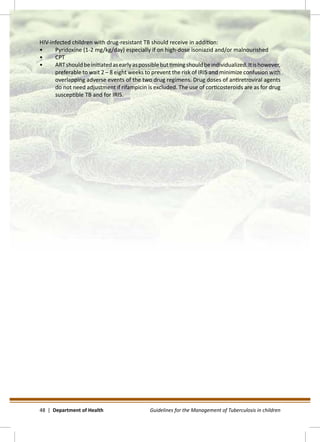 GUIDELINES FOR THE MANAGEMENT OF TUBERCULOSIS IN CHILDREN | PDF