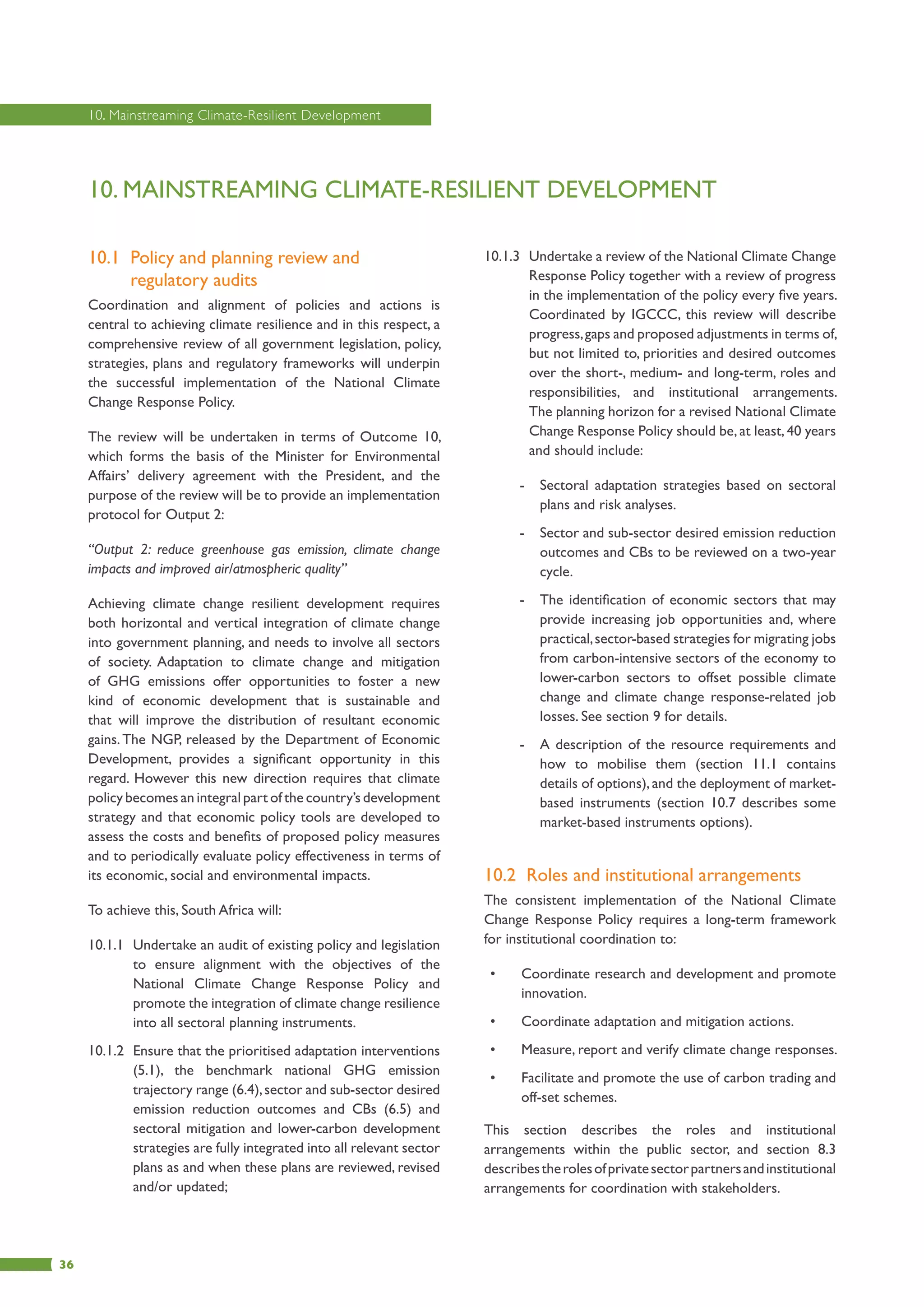 National Climate Change Response White Paper | PDF