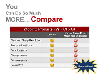 You
Can Do So Much
MORE… Compare


 Clear and Sharp Resolution

 Resize without loss
 Combine parts

 Change colors
 Separate parts

 Be creative                  Download Now!
 