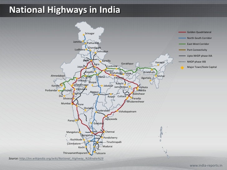 indian national highways map National Highways India Ppt Map indian national highways map