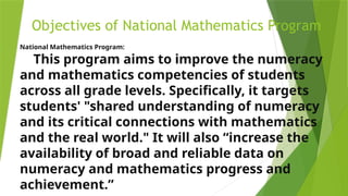 New National Math NATIONAL-MATHEMATICS-PROGRAM.pptxFFFFFFFF | PPTX