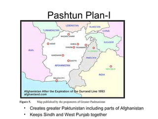 Pashtun Plan-I Creates greater Paktunistan including parts of Afghanistan Keeps Sindh and West Punjab together 